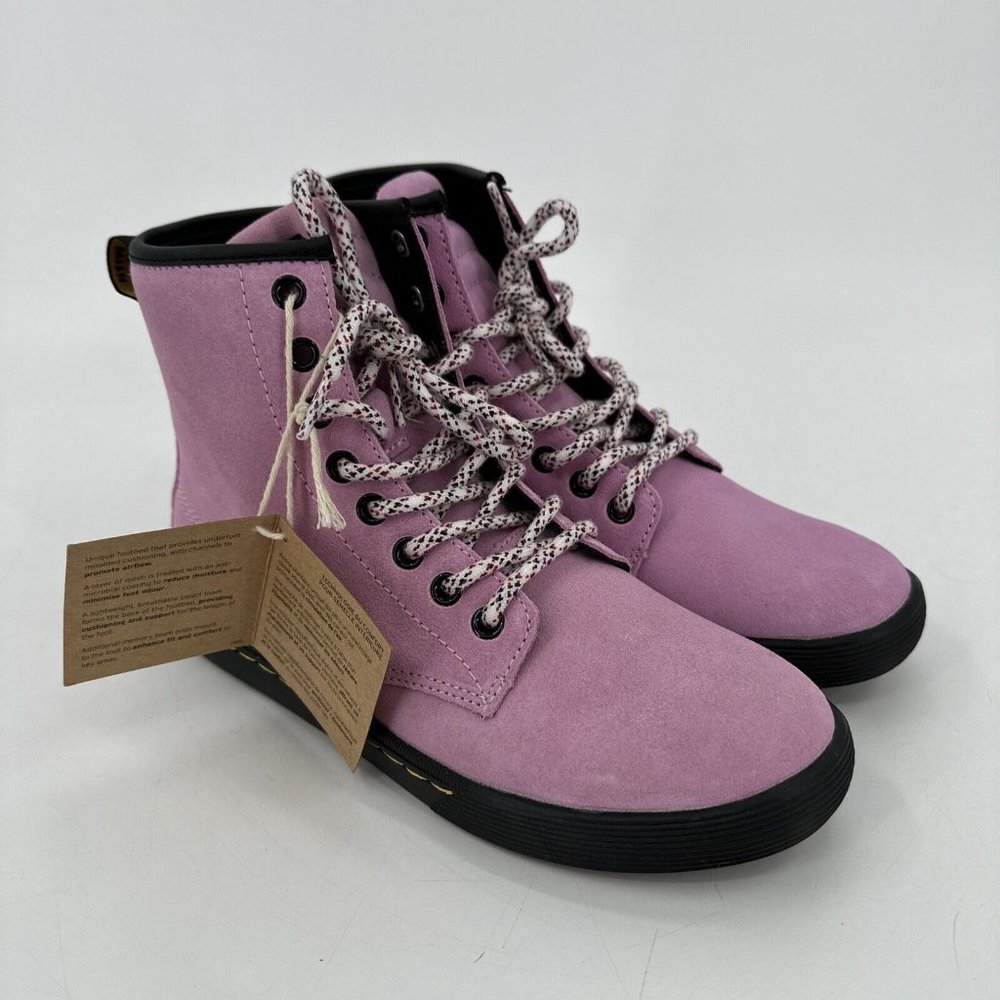 Dr Martens Women's Boots Suede Pink Lavender Sheridan Hi Size US 7 NEW w/ Tags - Picture 10 of 12